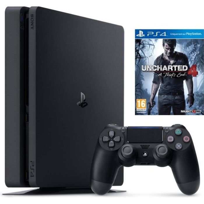 Consola de videojuegos - Sony - PS4 Slim - 1TB - Paquete Uncharted 4 - Negro