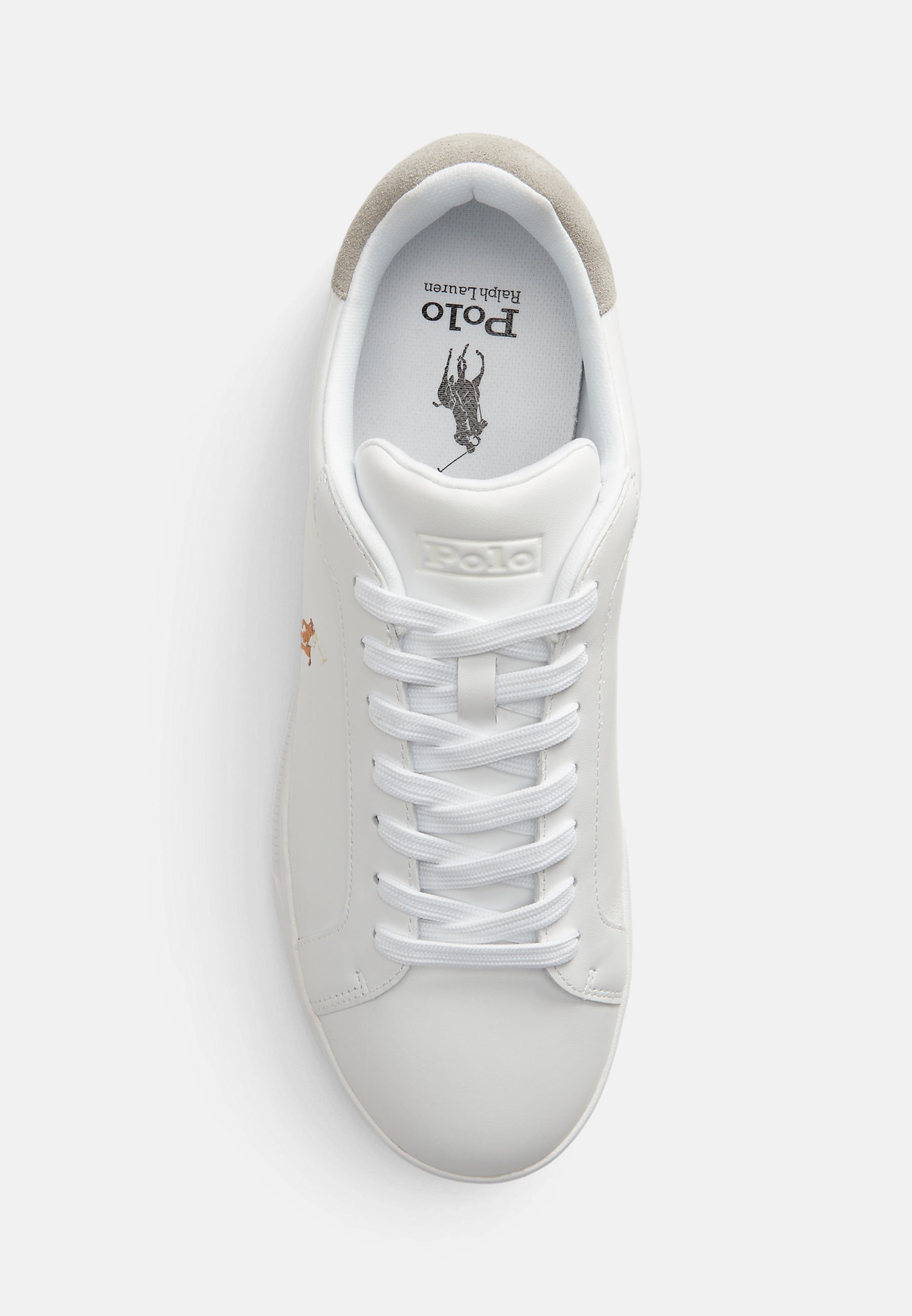 Polo Ralph Lauren HERITAGE COURT II leren sneakers - Sneakers - wit/grijs