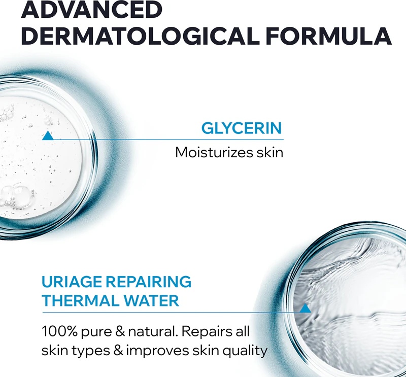 Uriage Hygiène ypač sodrus dermatologinis valomasis gelis veidui ir kūnui