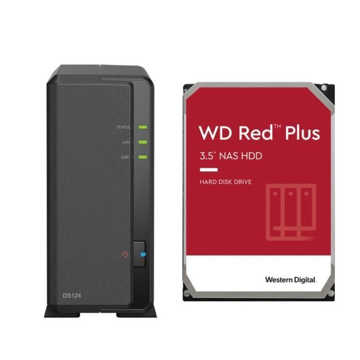 Synology DS124 14TB NAS Server - Ultra-Compact Data Hub