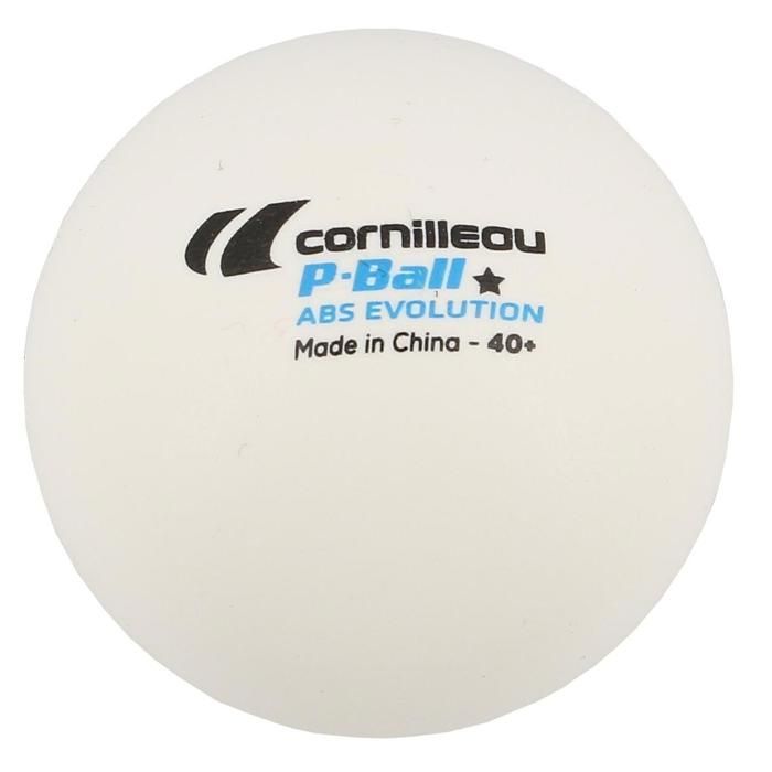 Balles de tennis de table - CORNILLEAU - P-ball abs evolution 1 - Lot de 6 - Blanc - Standard