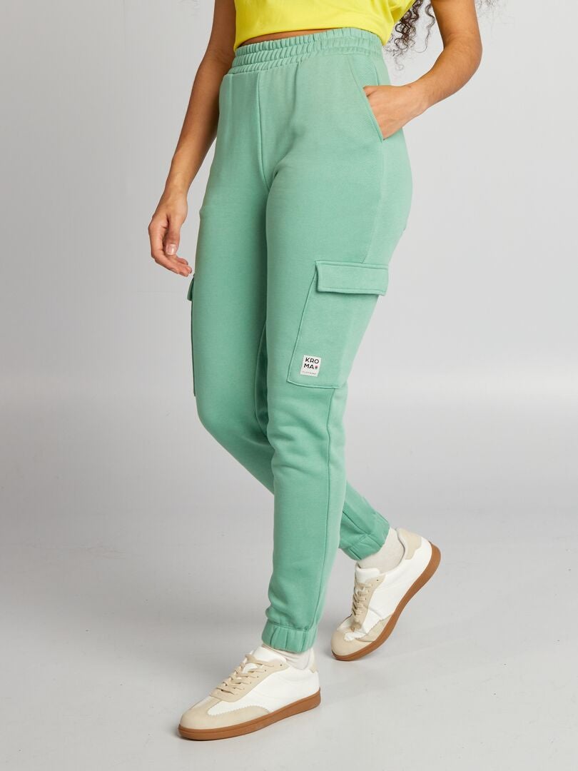 Pantalones deportivos de felpa - VERDES