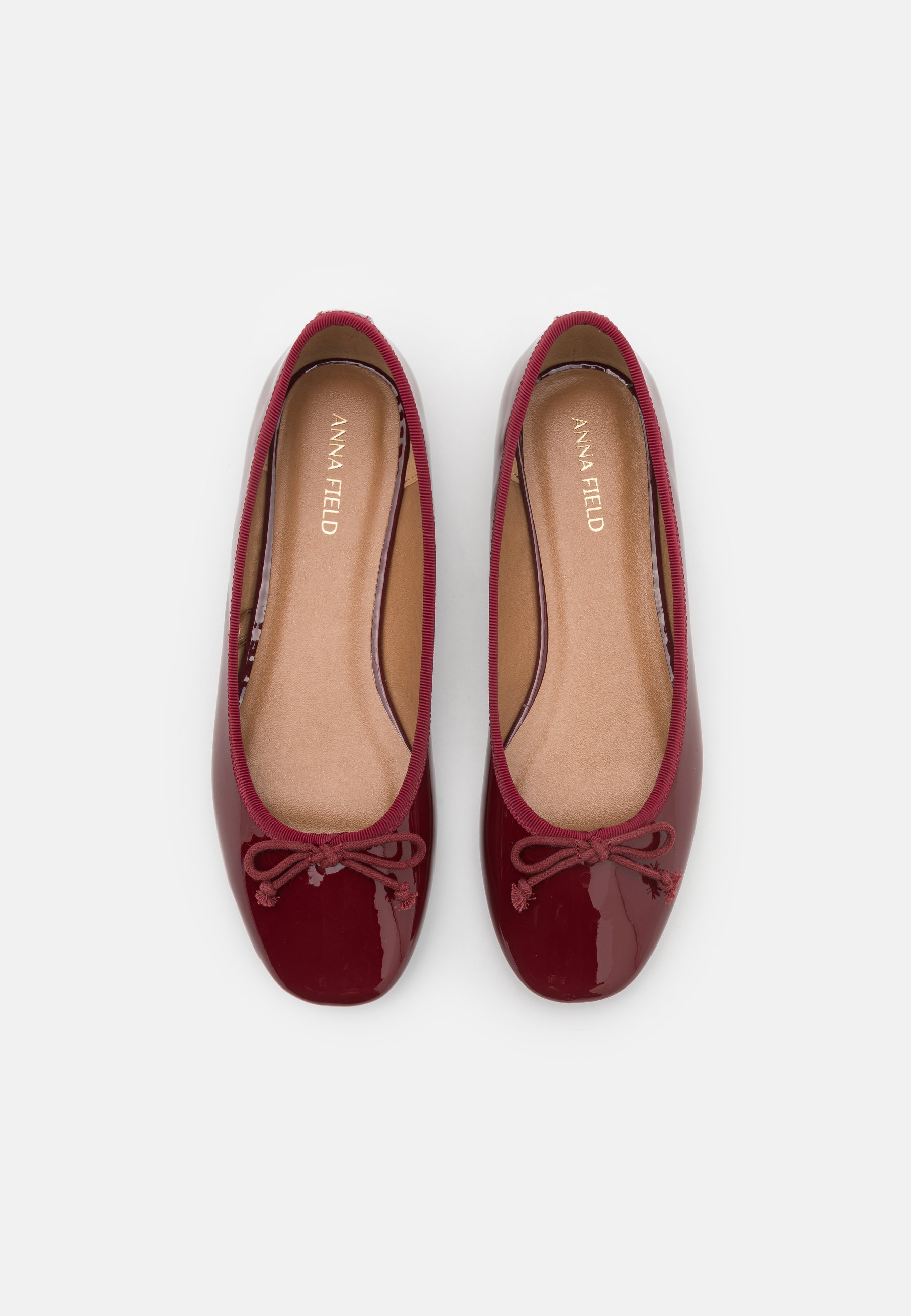 Balerinki Anna Field Wide Fit - ciemnoczerwone
