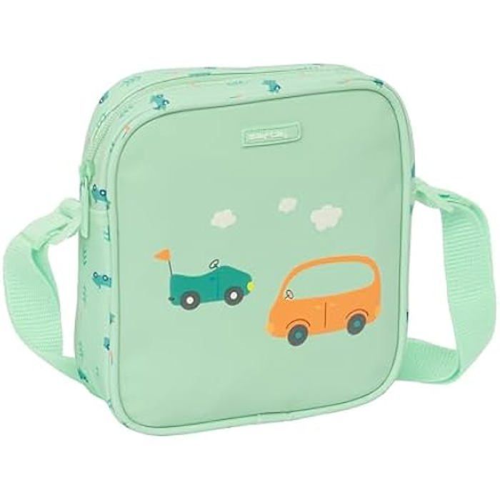 Bolso bandolera infantil - SAFTA - PRESCOLAR CARES - Verde - Cómodo - Sintético