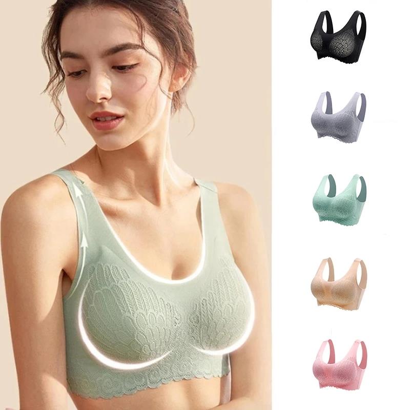 Reggiseno senza cuciture in lattice 2022 da donna, push-up, intimo rinfrescante, lattice 4.0, reggiseno intimo femminile taglie forti, comodo.