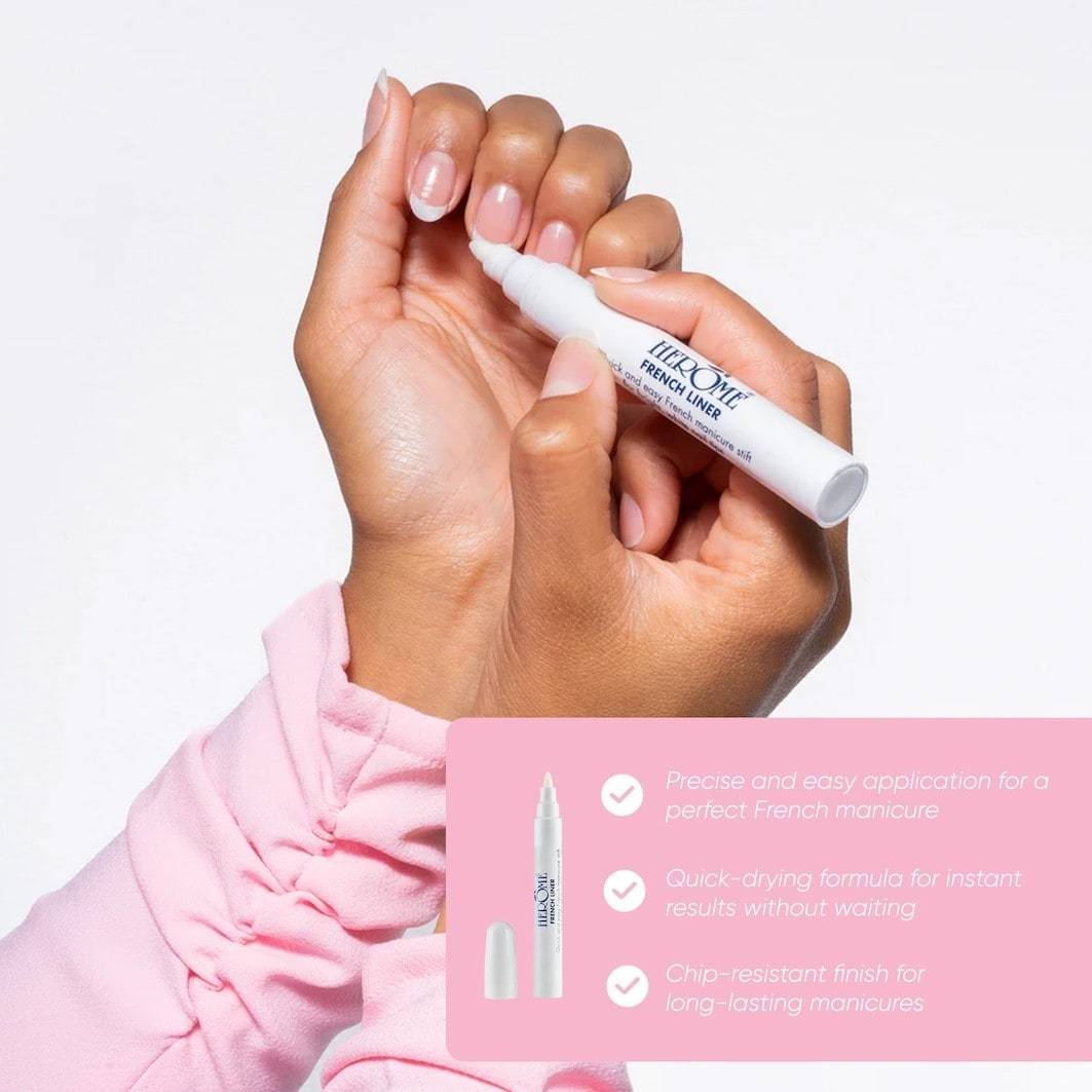 Herome Cosmetics nagu balināšanas pildspalva roku kopšanai franču laineris -