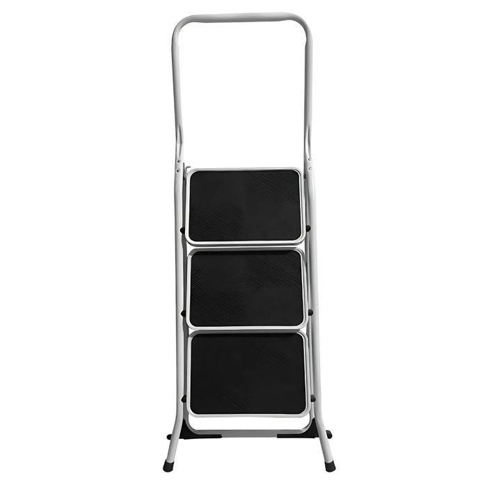 Banqueta dobrável FACILITYS, 3 degraus - Capacidade de 150 kg - Estável e antiderrapante