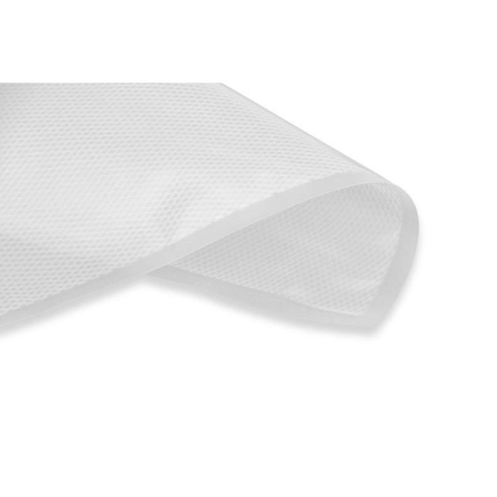 Sacos a vácuo com relevo, 170x250mm (100 unidades), para uso alimentar, adequados para todos os tipos de equipamentos de selagem a vácuo.