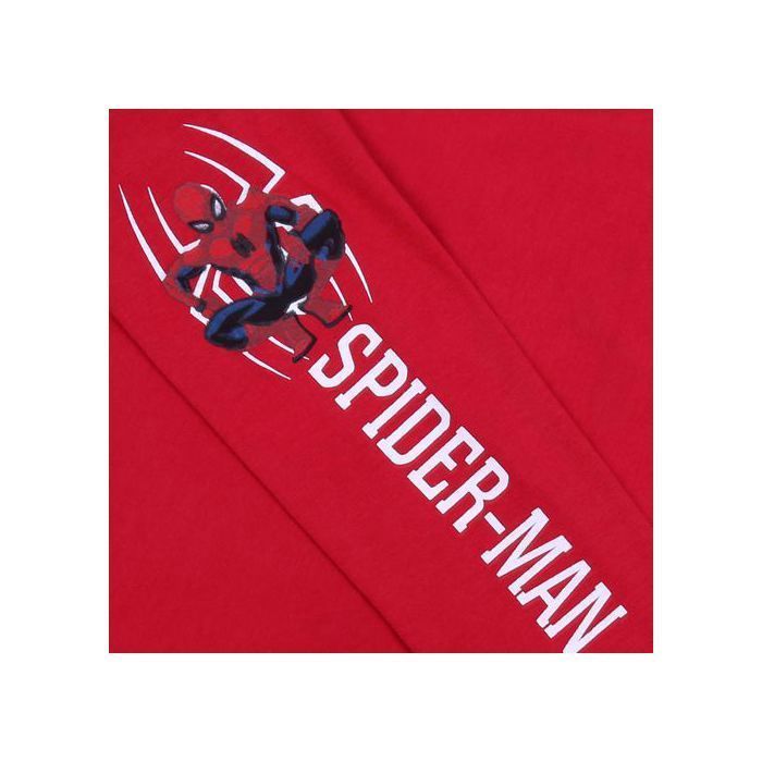 MARVEL Spider-Man tweedelige rode en marineblauwe pyjama voor jongens, katoenen pyjama met lange mouwen, 104 cm