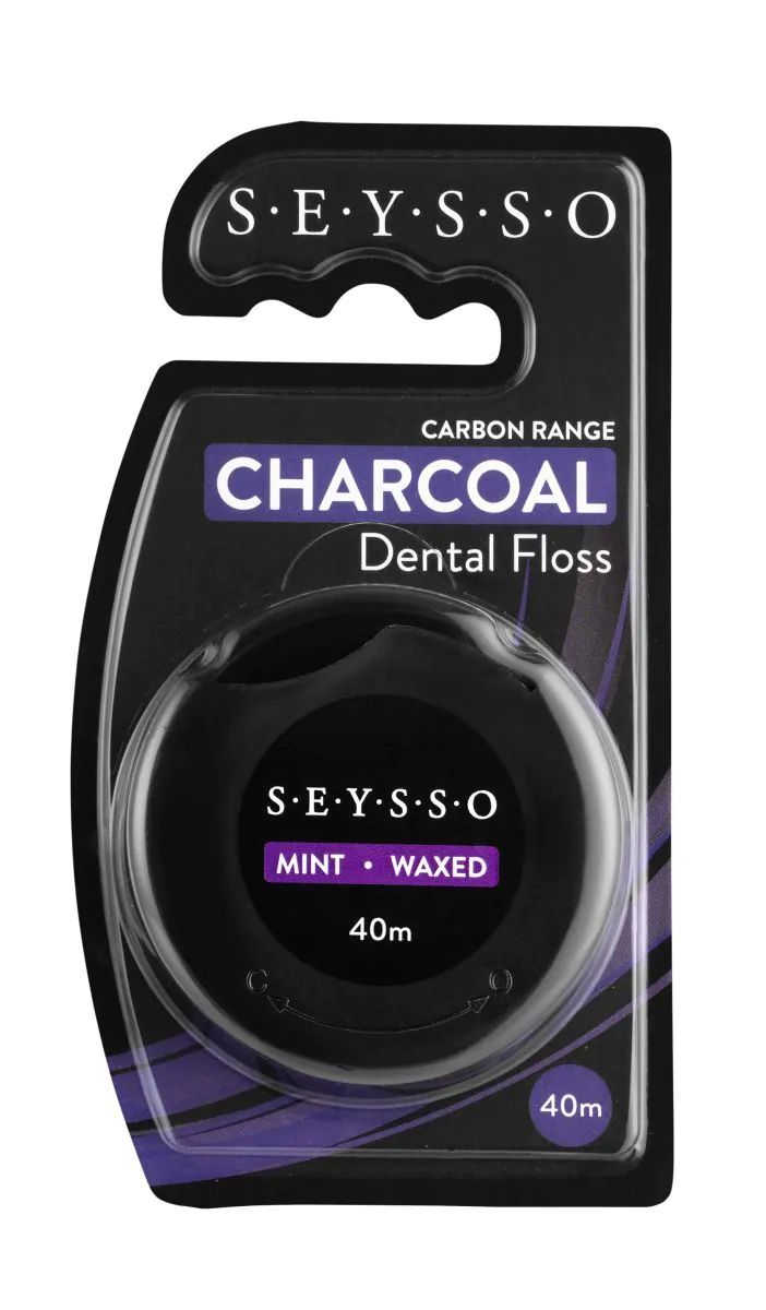 Seysso Carbon Nić Dentystyczna z Aktywnym Węglem 40 M