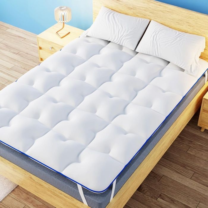 Cubrecolchón CASABEL Diamond de 140x200 cm en microfibra, confort óptimo, suave, antiácaros, transpirable - para colchón doble adulto