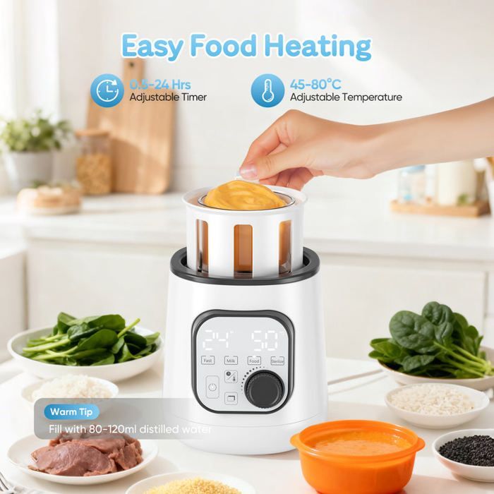 Multifunktionaler Flaschenwärmer – Baby-Sterilisator mit präziser Temperaturregelung