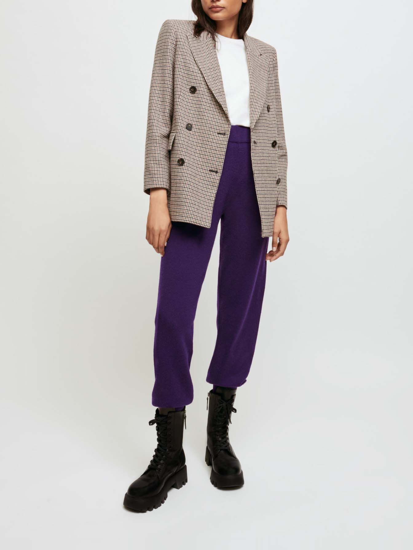 Pantaloni de trening din cașmir - Violet