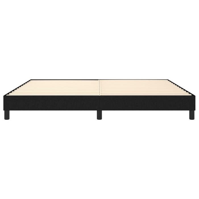 Cama de madera negra de 200 x 200 cm - Carga máxima 150 kg - Estructura de cama de muelles negra de 200 x 200 cm, tela 005_793850