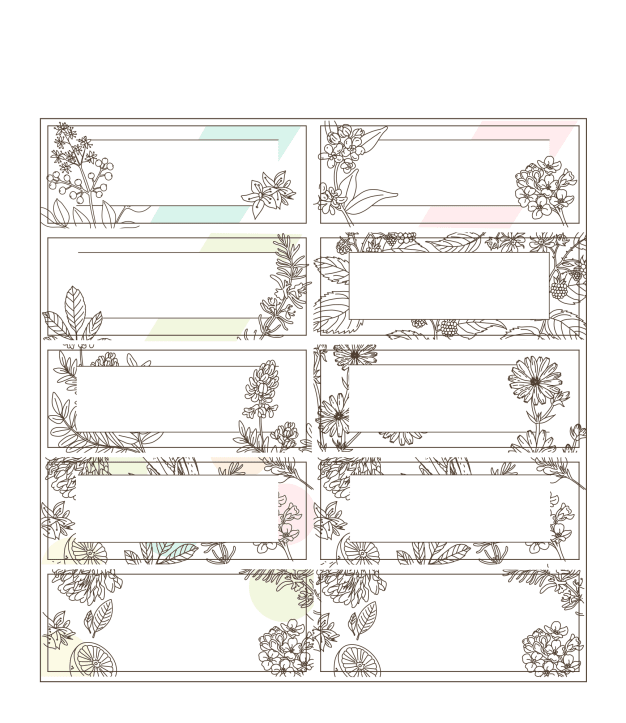 Etiquettes vierges format Marmotton (lot de 10)
