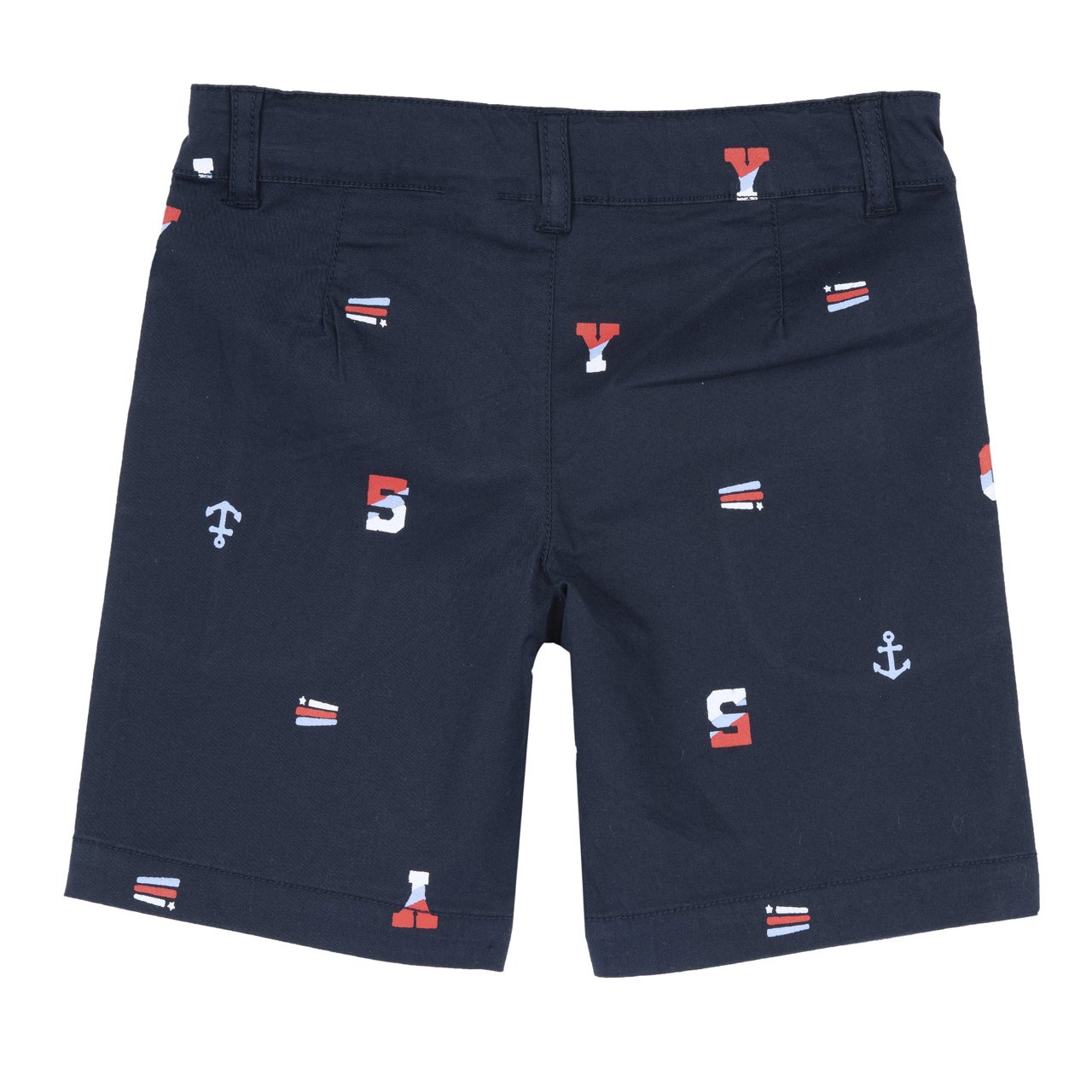 Marineblaue Shorts mit Muster
