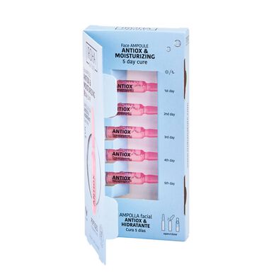 Iroha Nature AntiOx Treatment -kasvoampulli, antioksidanttiset kasvoampullit hyaluronihapolla, 5 x 1,5 ml