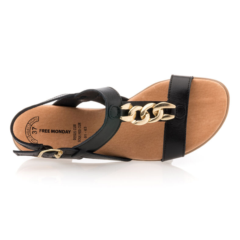 Sandalias negras para mujer / Zapatos de punta abierta