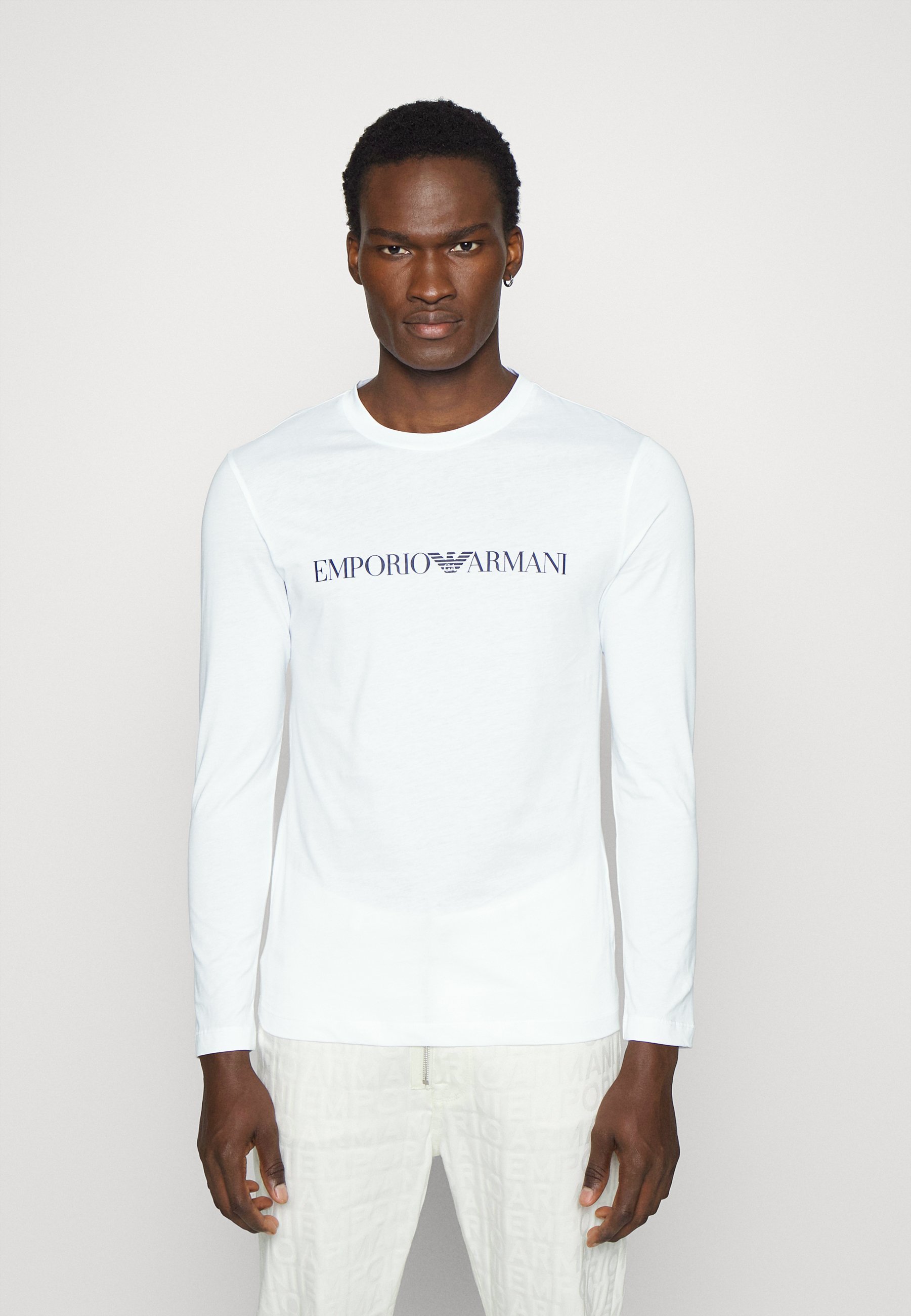 Top s dlouhým rukávem - bílá Emporio Armani