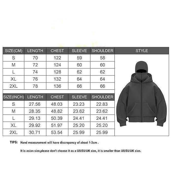 Zip-Up Hoodie - FINDPITAYA - Black - Long Sleeves - Hooded Collar - Men's