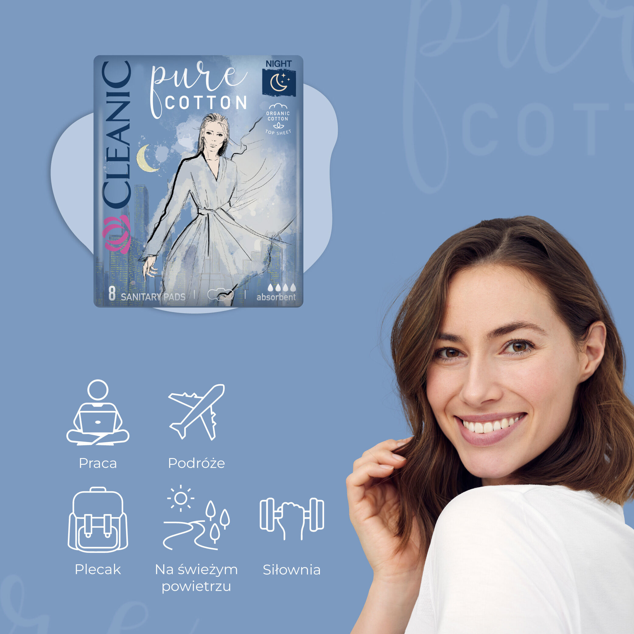 Cleanic Pure Cotton Night