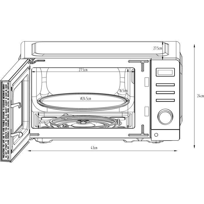 Microwave - CONTINENTAL EDISON - CEMO20DW - White - 1050 W - 20 L - 43.4 x 32.9 x 24.1 cm