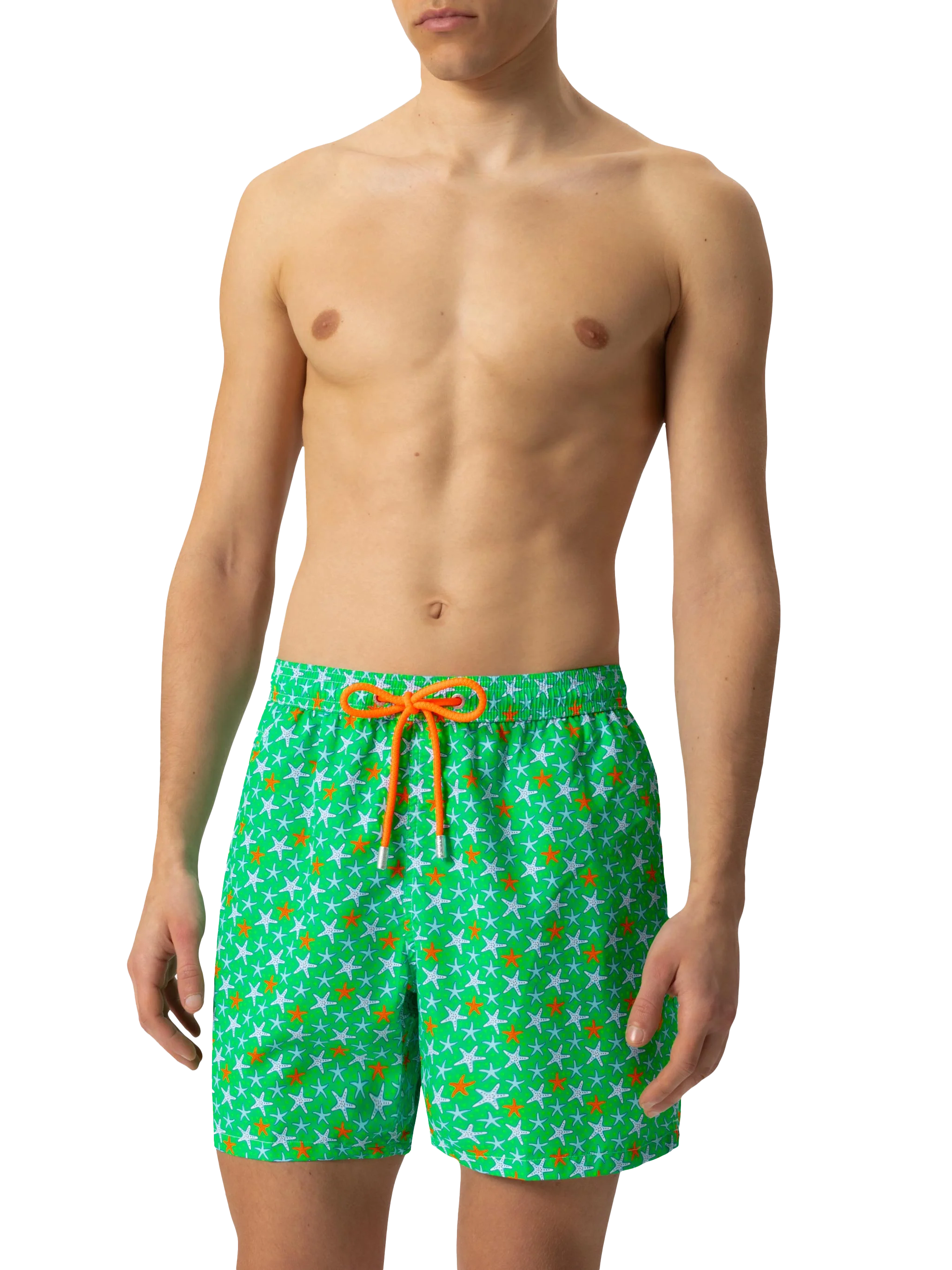 Costume da bagno da uomo in tessuto leggero con stampa stelle marine m