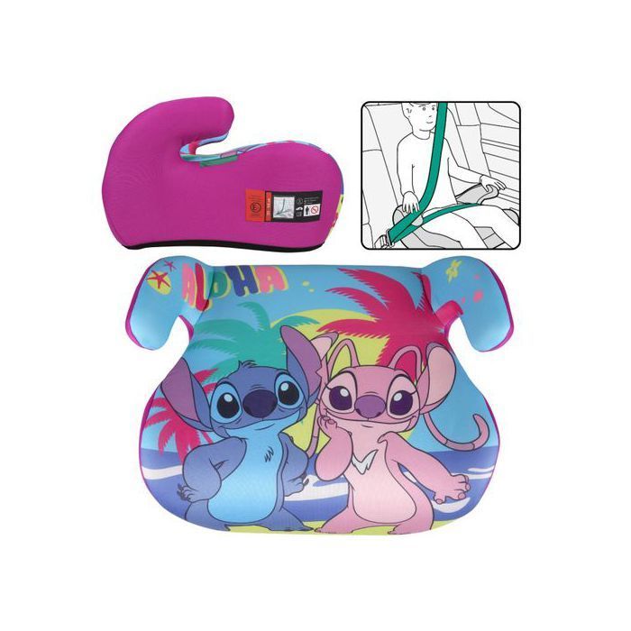 Seggiolino auto Disney Stitch, seggiolino per bambini, rialzo per bambini da 22 a 36 kg, altezza 125-150 cm
