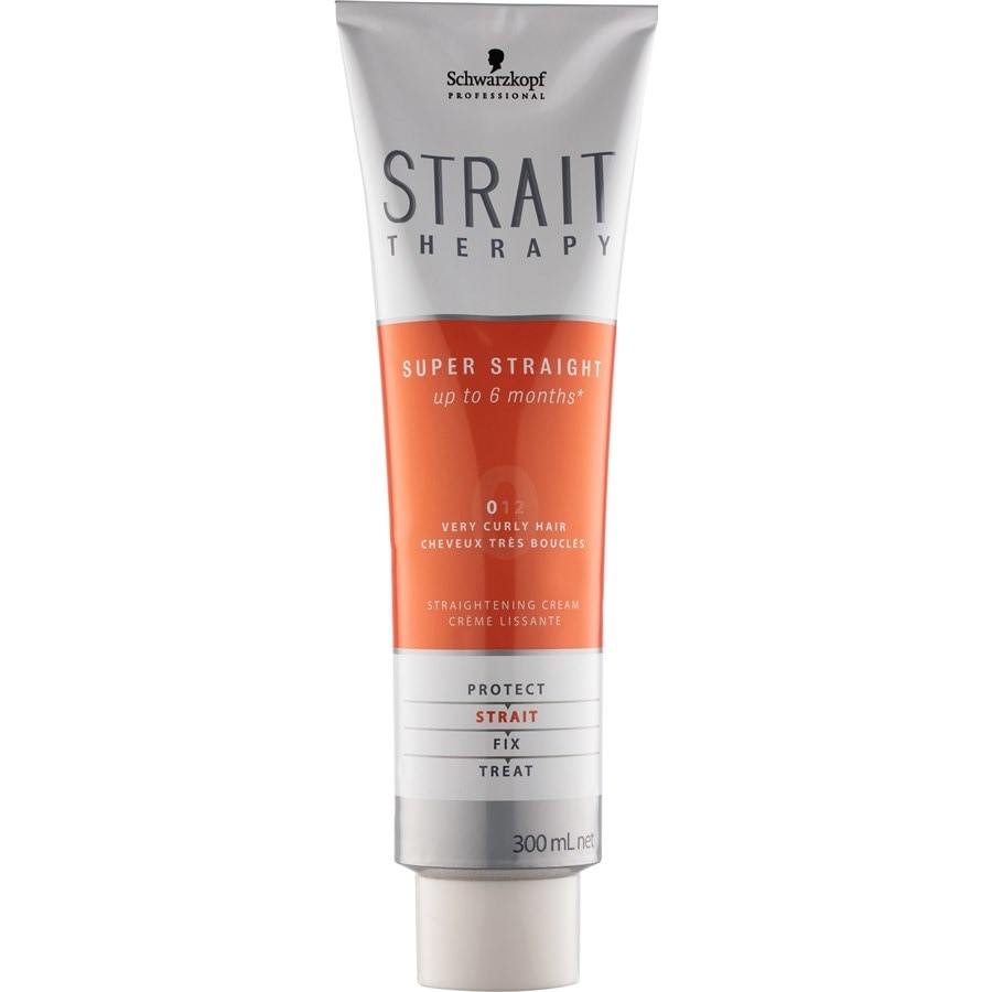 Crème coiffante professionnelle Schwarzkopf Straight Therapy pour cheveux lisses. Crème pour cheveux normaux (0 à 1).