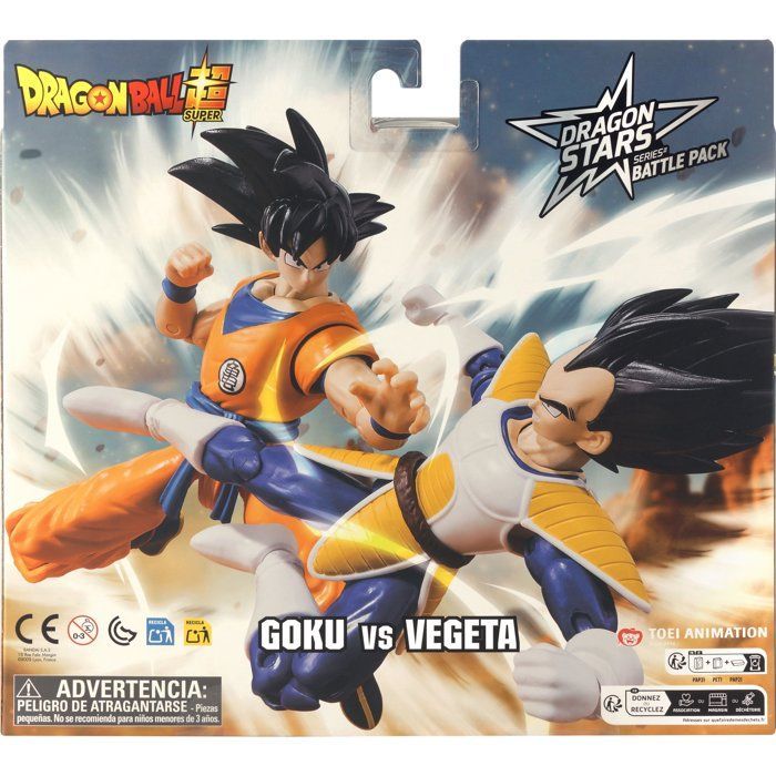Dragon Stars figurines 17cm - BANDAI - Dragon Ball Super - Battle Pack - Goku vs Vegeta - Pack of 2 figurines Vegeta Goku Collection