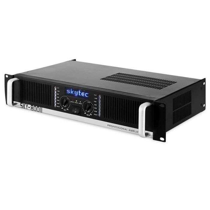 Vonyx VXA-800 Professional Amplifier - 2 x 400W - Bridged Connection - High Sound Quality - Ideal for DJs