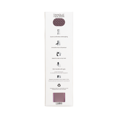 Tangle Teezer Detangling -hiusharja, kromi, malva, ainutlaatuinen teknologia, 1 kpl, 1 kpl