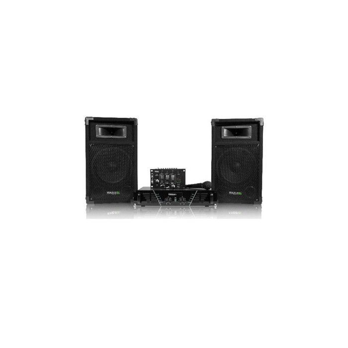 Pack sono complet ibiza  DJ300  480W + table de mixage + 2  HP + micro+ clé USB 32gigas