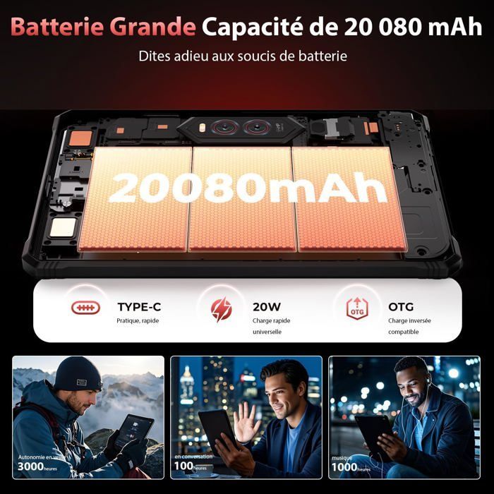 HOTWAV R9 Plus Tablette Incassable Écran 11