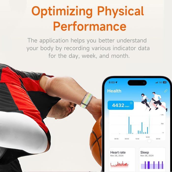 ZOKKO Smartwatch Activity Tracker - Monitoraggio del sonno - Frequenza cardiaca - Autonomia in standby di 20-30 giorni