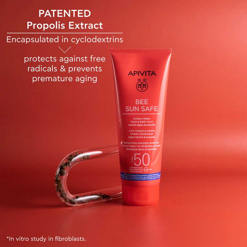 Apivita Bee Sun Safe Hydra Fresh Milk SPF50 aurinkosuoja kasvoille ja vartalolle SPF 50