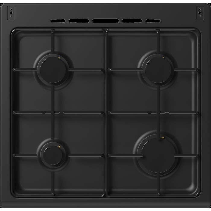 CONTINENTAL EDISON CECG60FCB1 Gas Cooker - 4 Burners - W59.8 x D61 x H83cm - Black