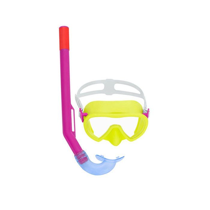 Bestway Ensemble Masque et Tube Junior Valve de Purge Couleur Assortie +7 Ans Plage et Piscine 24032