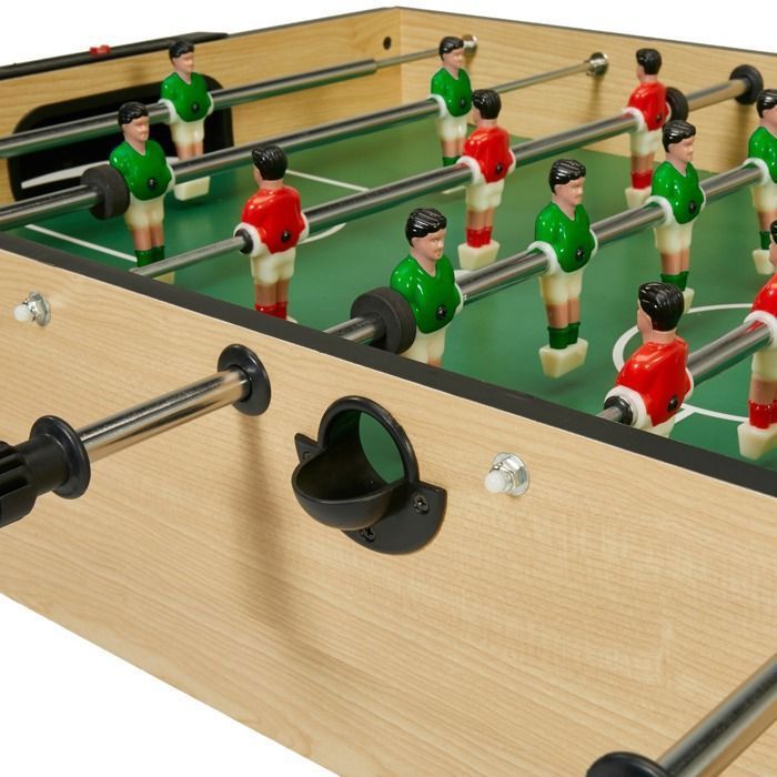 KANGUI 10-in-1 Games Table - Foosball - Billiards - Ping Pong - Hockey - Bowling - Cards - Wooden Frame - Accessories Included