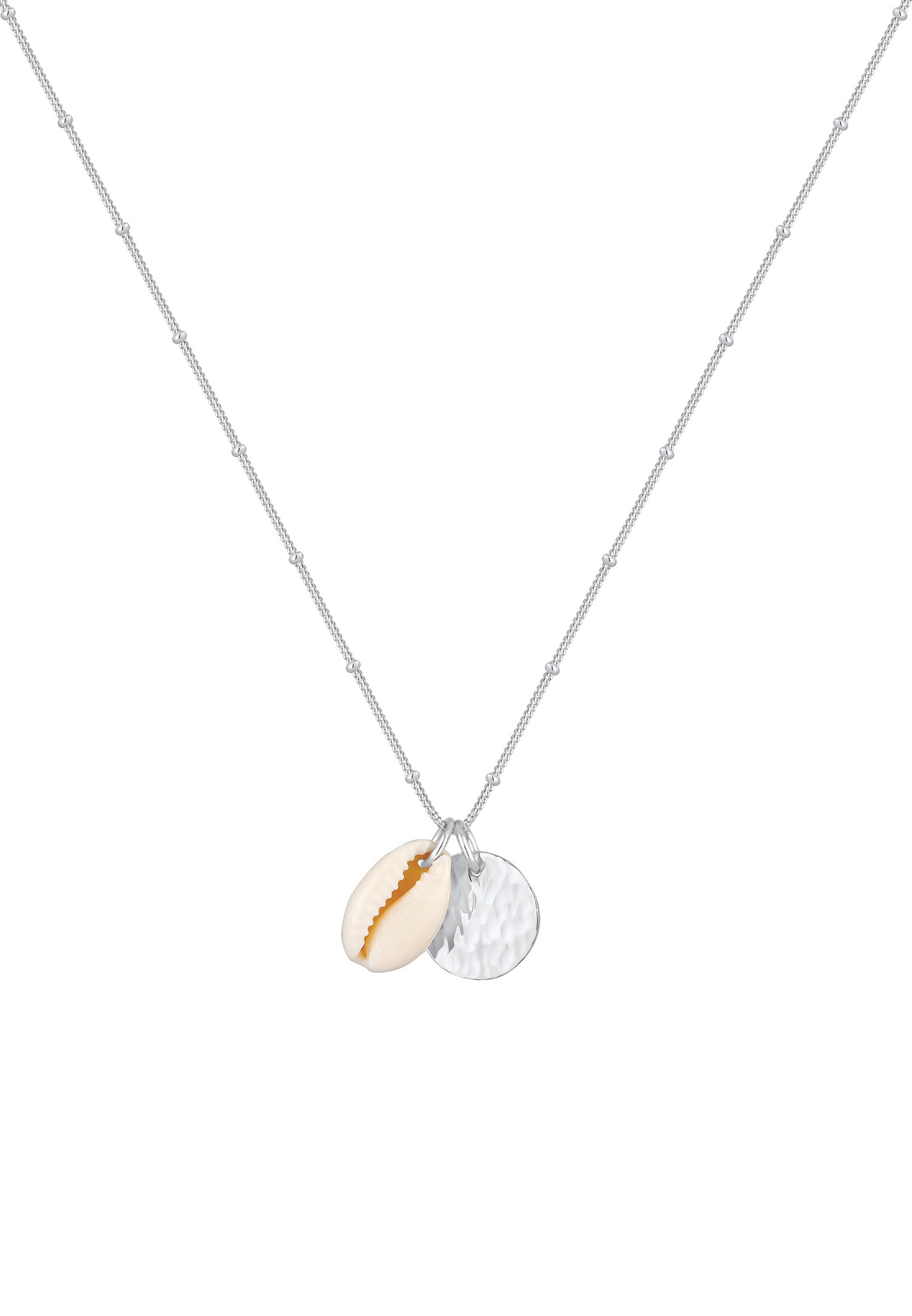 Elli Femmes Boule Plaquette Coquillage Cauri Pendentif Tendance en Argent Sterling 925