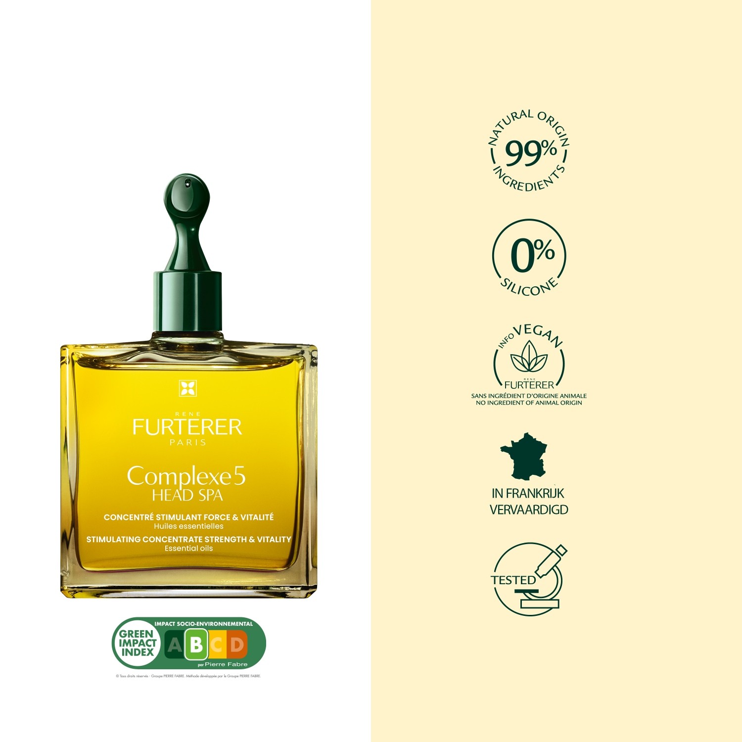 Рене Фуртерер комплекс за третман косе 5 Head Spa енергизирајући концентрат за снагу и виталност - 50 мл