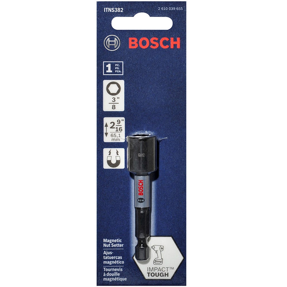 BOSCH Magnetischer Steckschlüssel 3/8 Zoll x 65 mm - Schlagfest