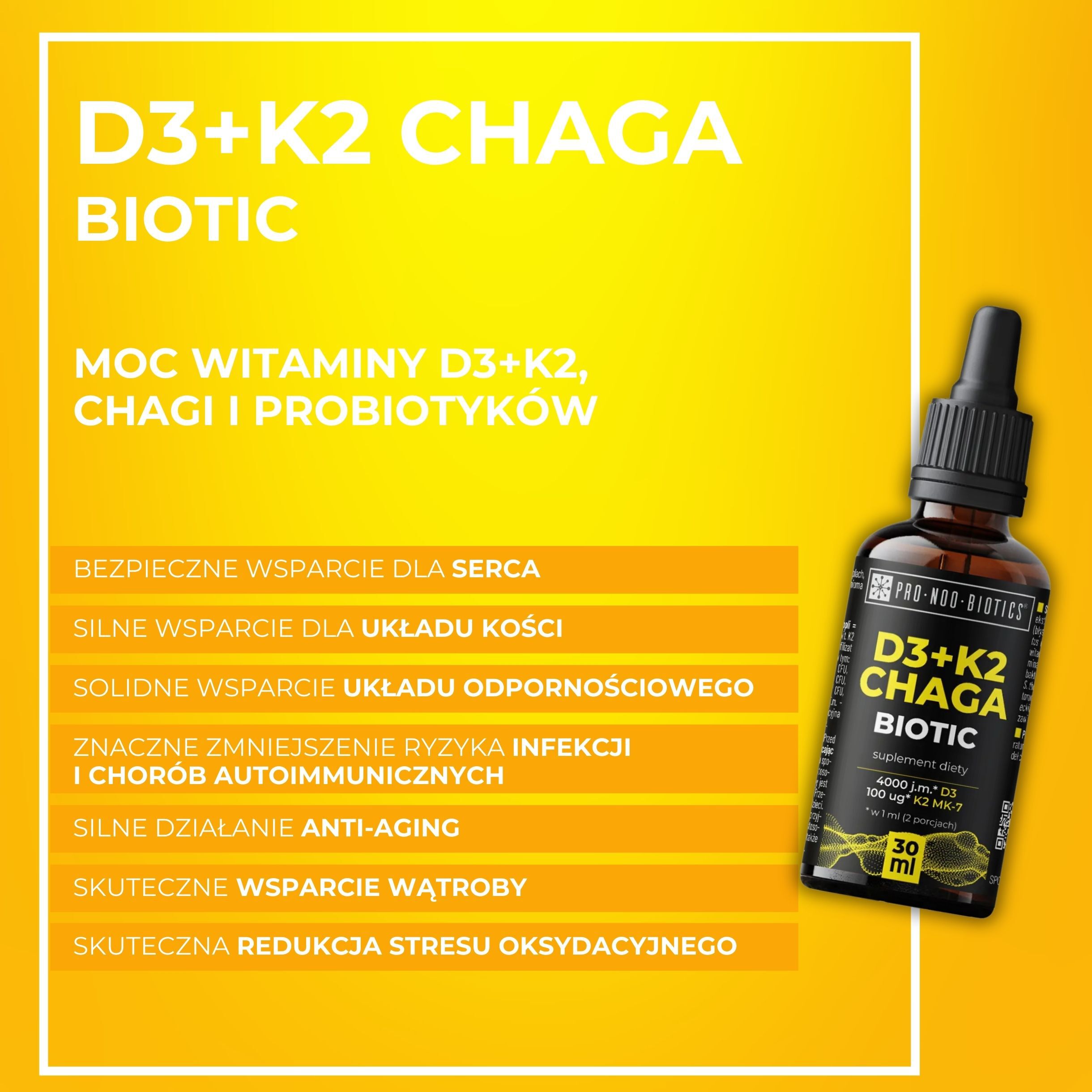 PRO-NOO-BIOTICS D3+K2 CHAGA BIOLOGICO