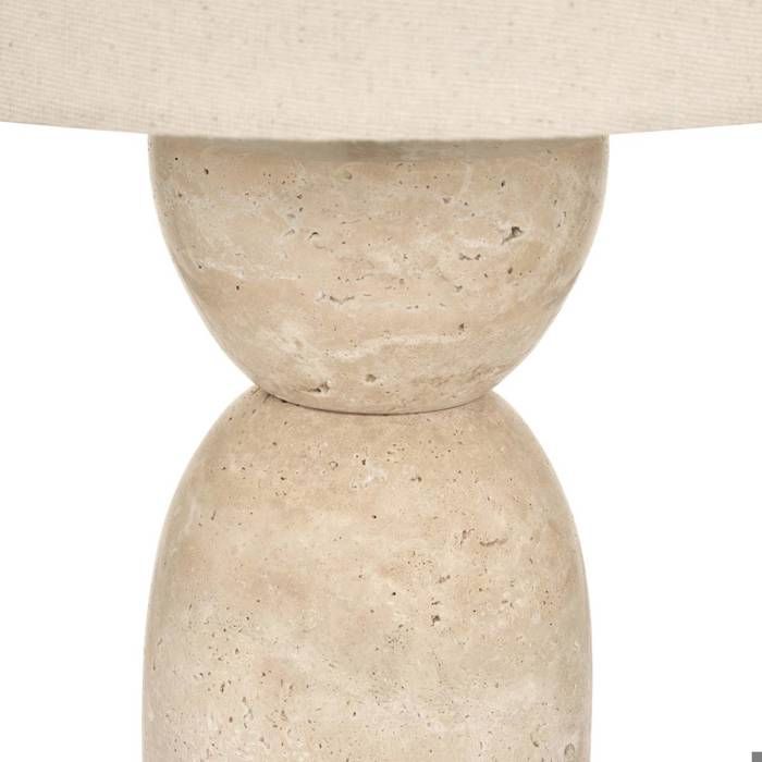 Erin beige mushroom table lamp, mains powered, H47.5cm - Atmosphera Interior Designer