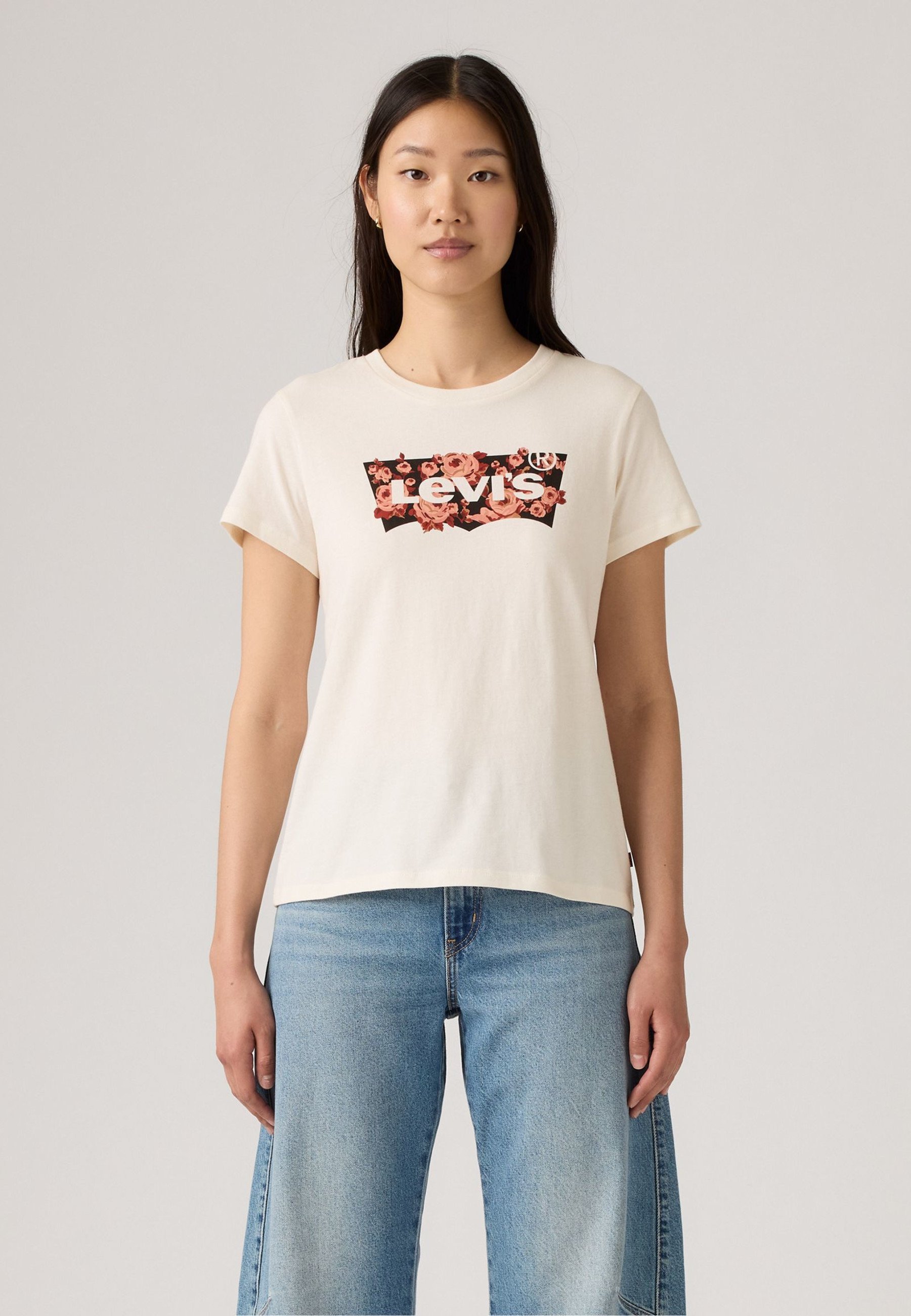 Levi's® HET PERFECTE T-SHIRT - T-shirt met print - gab rose bw fill egret