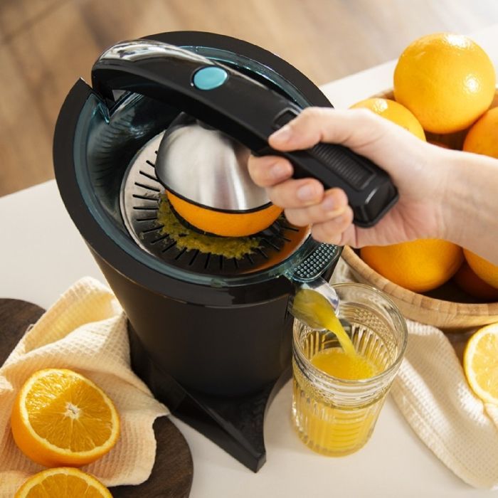 Cecotec EssentialVita Hyden 600 Electric Citrus Juicer with Arm, 600W, Stainless Steel Filter, 2 Removable Cones