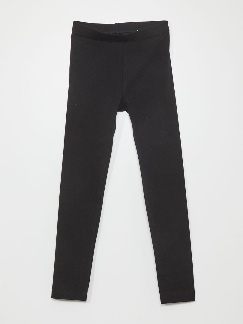 Lange en elastische leggings - zwart