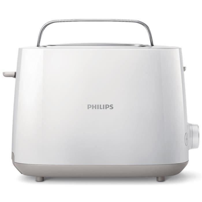 Grille-pain - PHILIPS - HD2581/00 - Toaster collection Daily - 2 fentes - 830W - Blanc