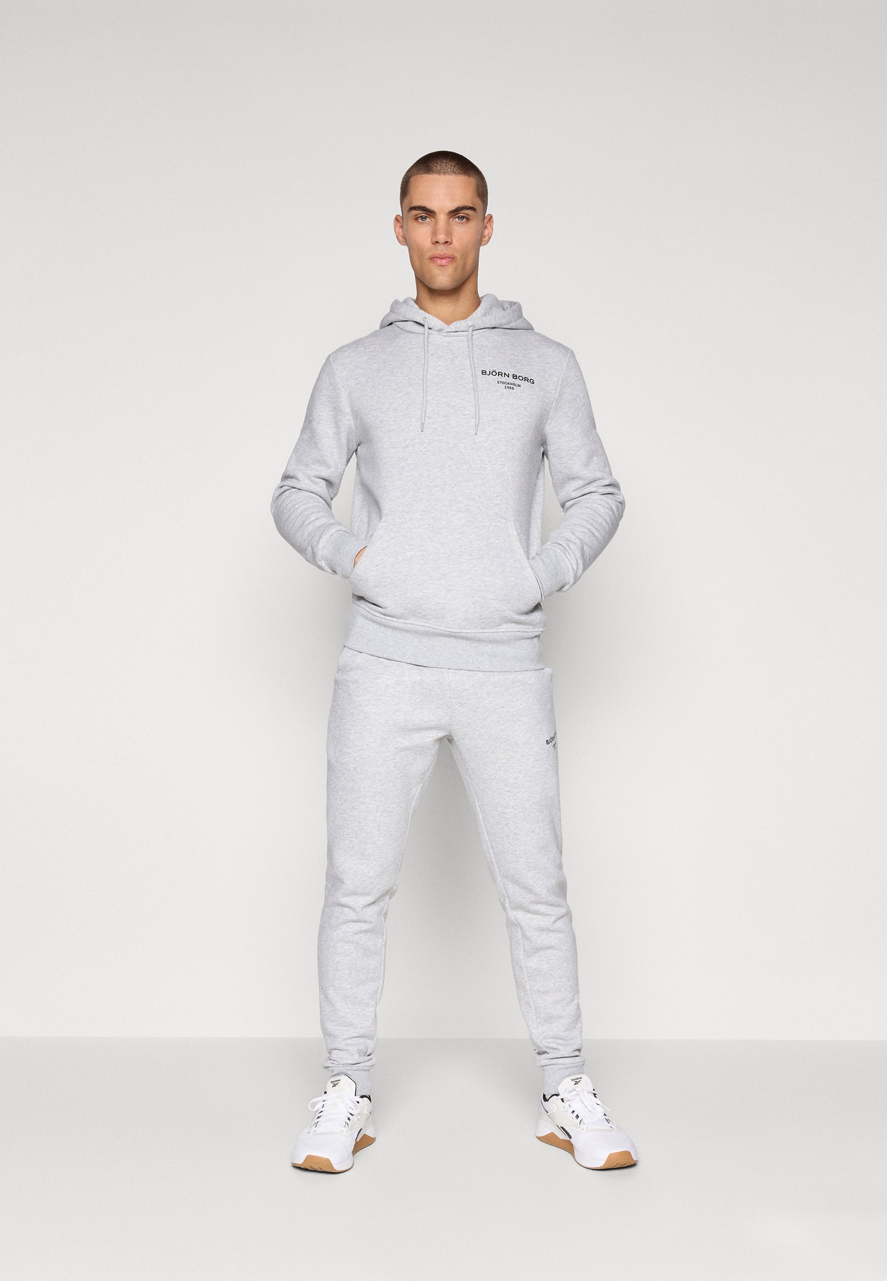 Sweat à capuche Björn Borg ESSENTIAL - Gris clair