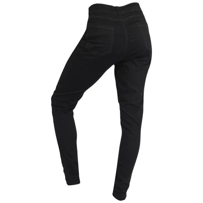 Pantalones vaqueros elásticos cómodos para mujer - A2Z - Ajustados - Negros - Cintura elástica